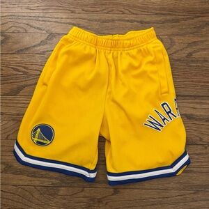 NBA Kids Yellow and Blue Warriors Basketball Shorts